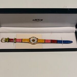 Orvis Colorful Leather Strap Watch